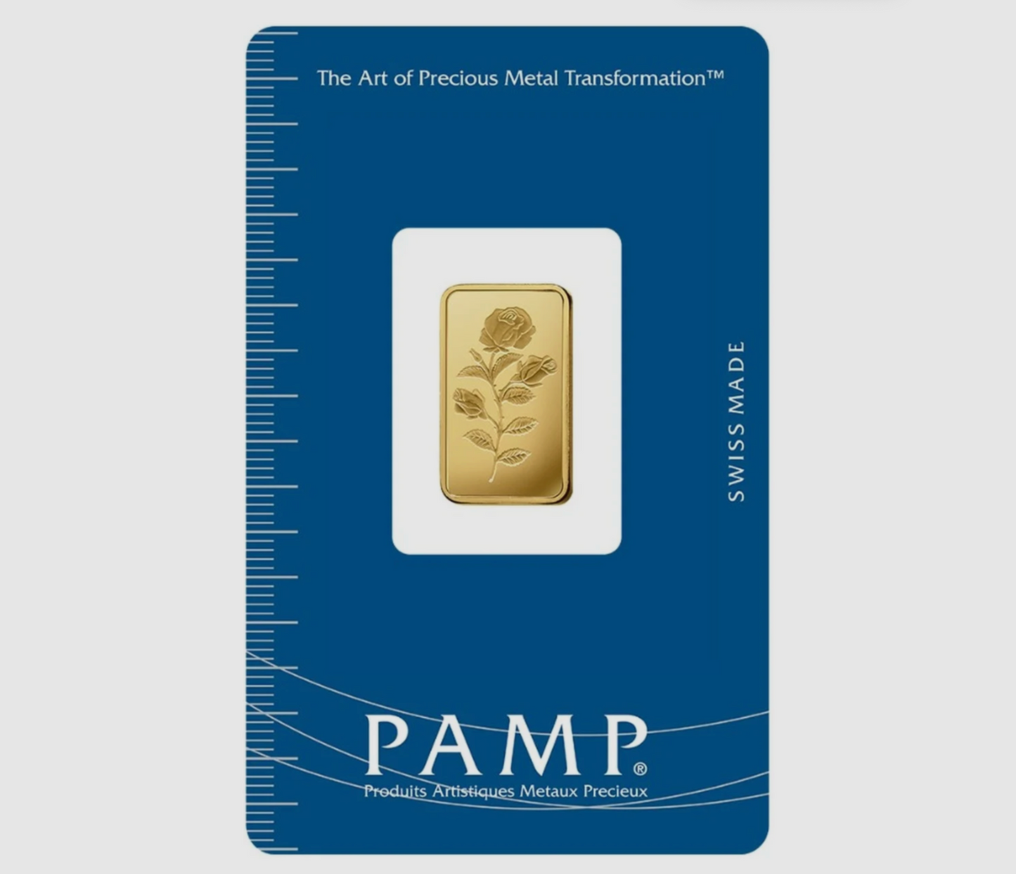 PAMP Rosa 2.5 Gram Fine Pure Gold Bullion Bar .999 Fine Gold For Gift / Investment