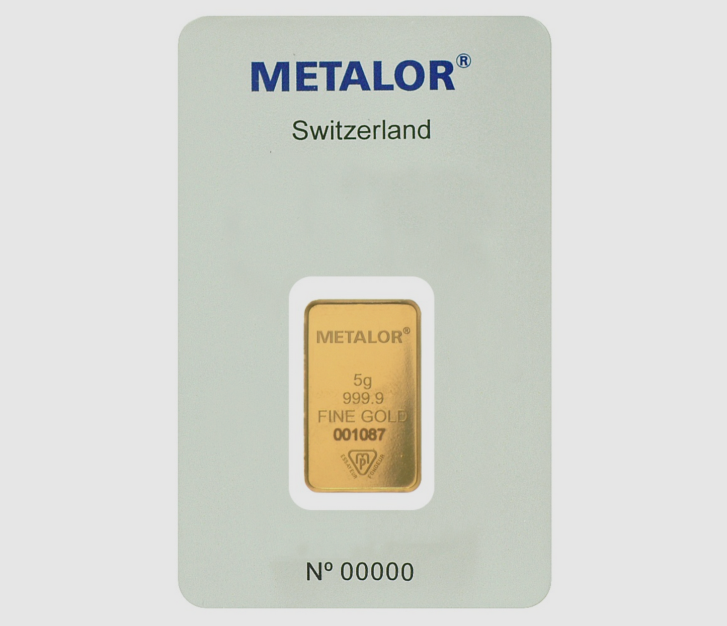 Metalor 5 Gram Fine Pure Gold Bullion Bar .999 For Gift or Investment LBMA ✔️