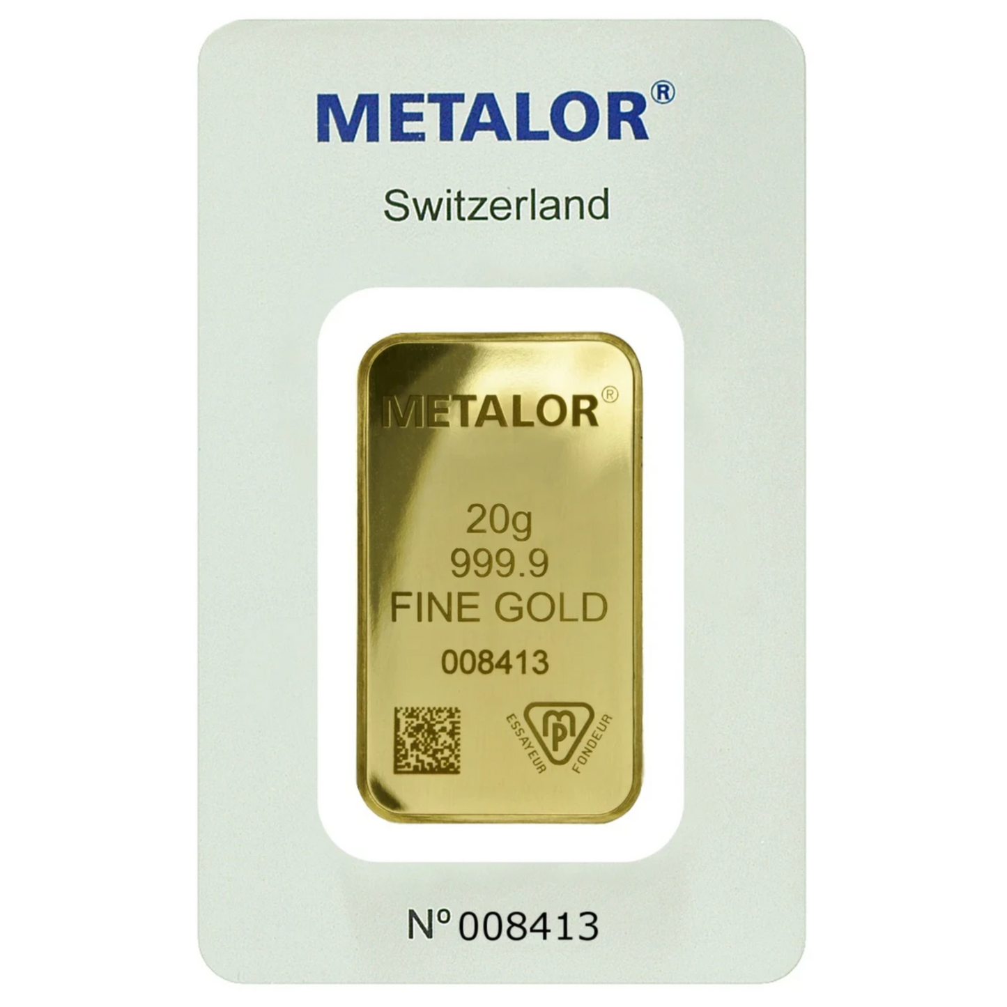 Metalor 20 Gram Fine Pure Gold Bullion Bar .999 For Gift or Investment LBMA ✔️