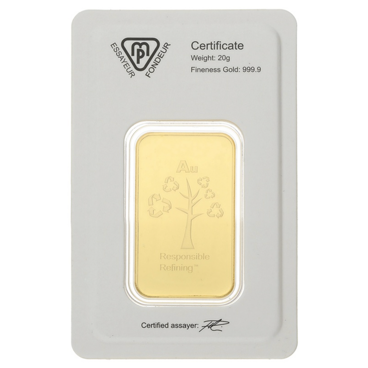 Metalor 20 Gram Fine Pure Gold Bullion Bar .999 For Gift or Investment LBMA ✔️