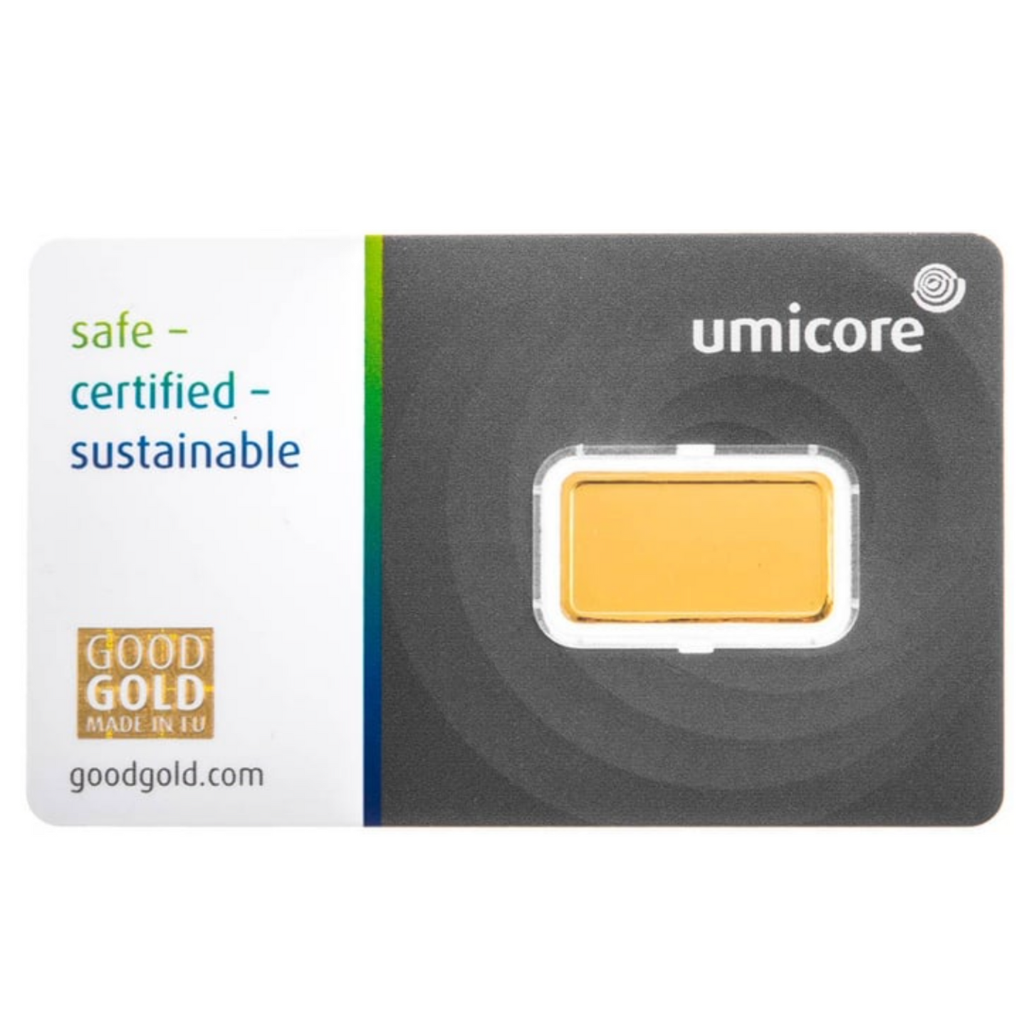 Umicore 2.5 Gram Fine Pure Gold Bullion Bar .999 For Gift or Investment