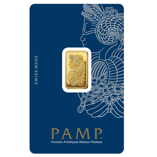 PAMP Lady Fortuna 5 Gram Fine Pure Gold Bullion Bar .999 Fine Gold For Gift / Investment