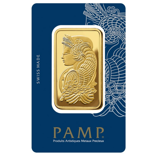 PAMP Lady Fortuna 50 Gram Fine Pure Gold Bullion Bar .999 Fine Gold For Gift / Investment